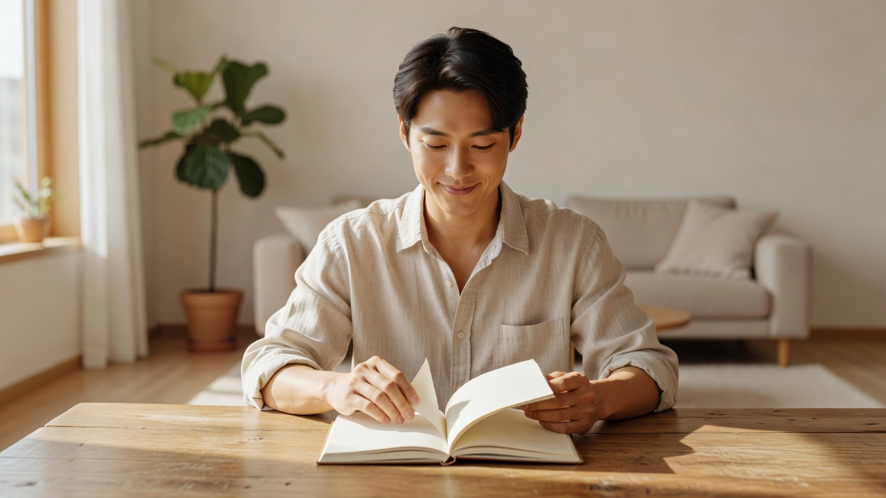 번아웃 회복을 위한 3개월 루틴 계획을 세우는 모습